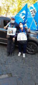 Franca attivista anziana fondatrice degli Animalisti Italiani con Carmine De Nuzzo del Direttivo dell'Associazione